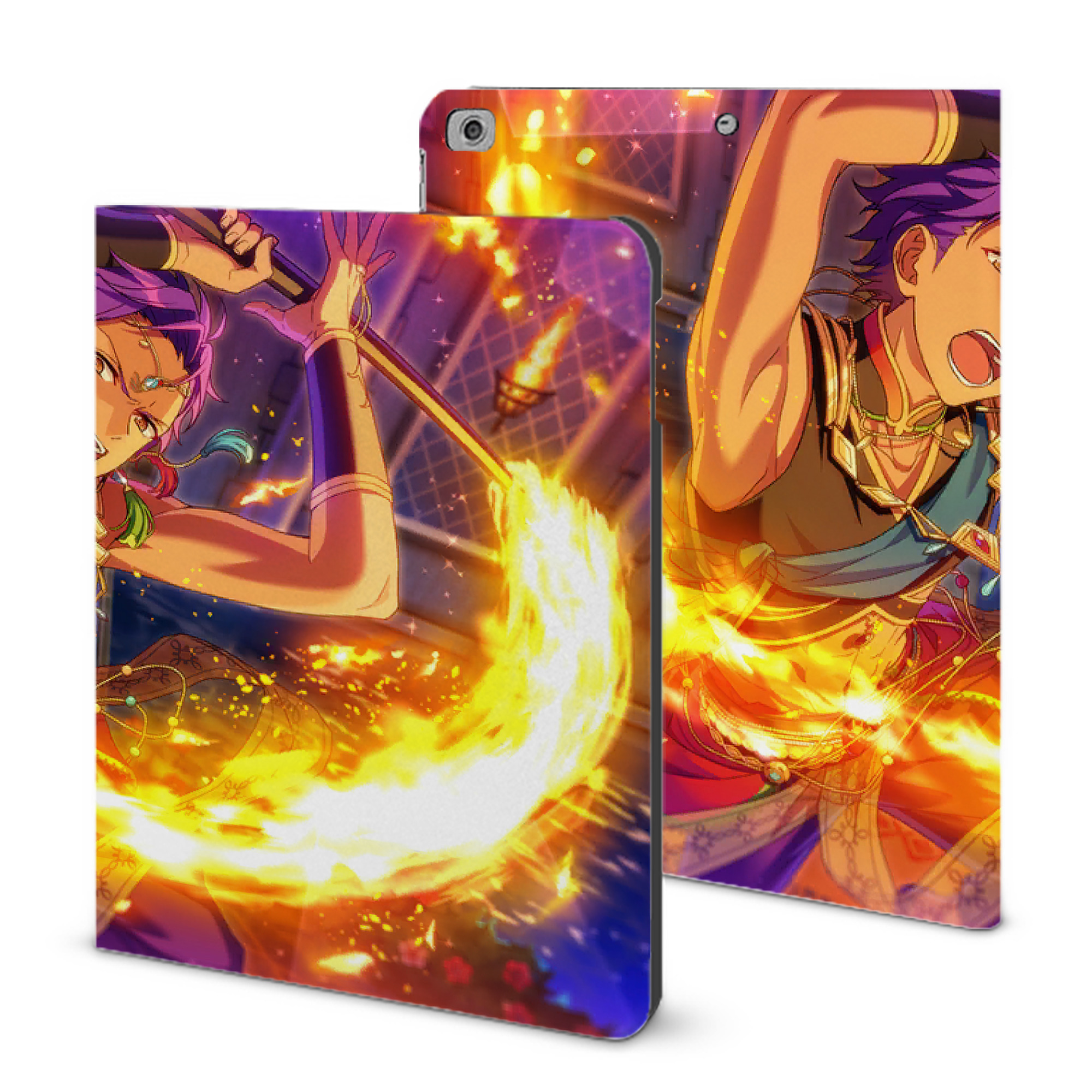 （画像用） あんさんぶるスターズ! Ensemble Stars IPad ケース ブック型 PUレザー TPU 耐衝撃 軽量 薄型 ペン収納なし 全面保護 IPad 各モデル対応